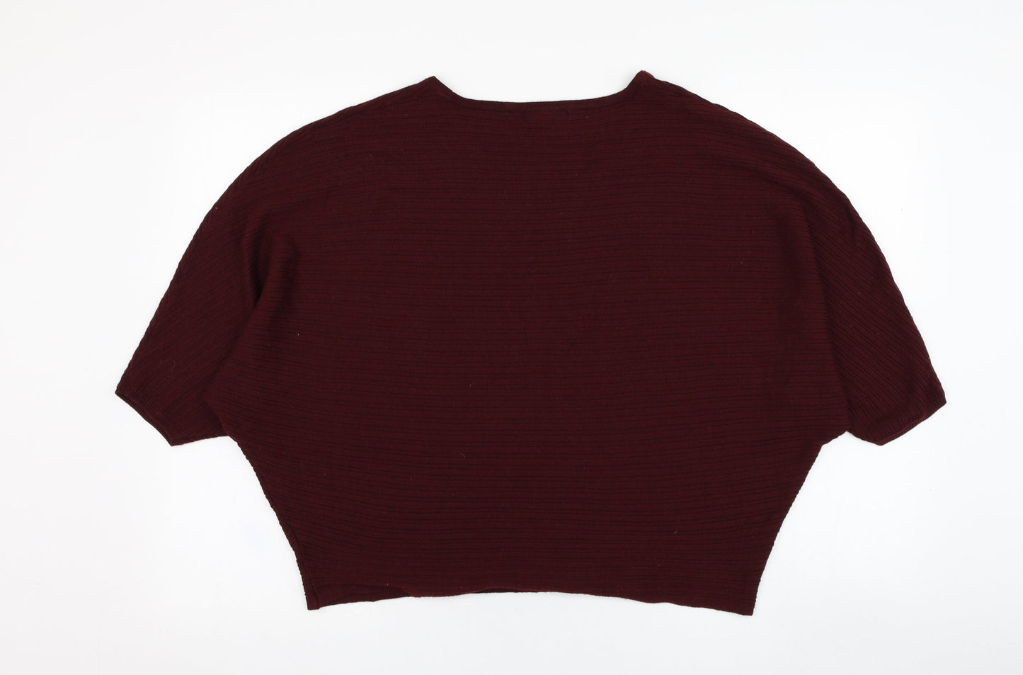 F&F Womens Red Round Neck  Polyester Pullover Jumper Size 10