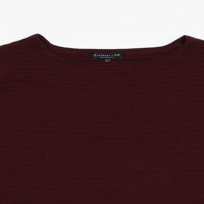 F&F Womens Red Round Neck  Polyester Pullover Jumper Size 10