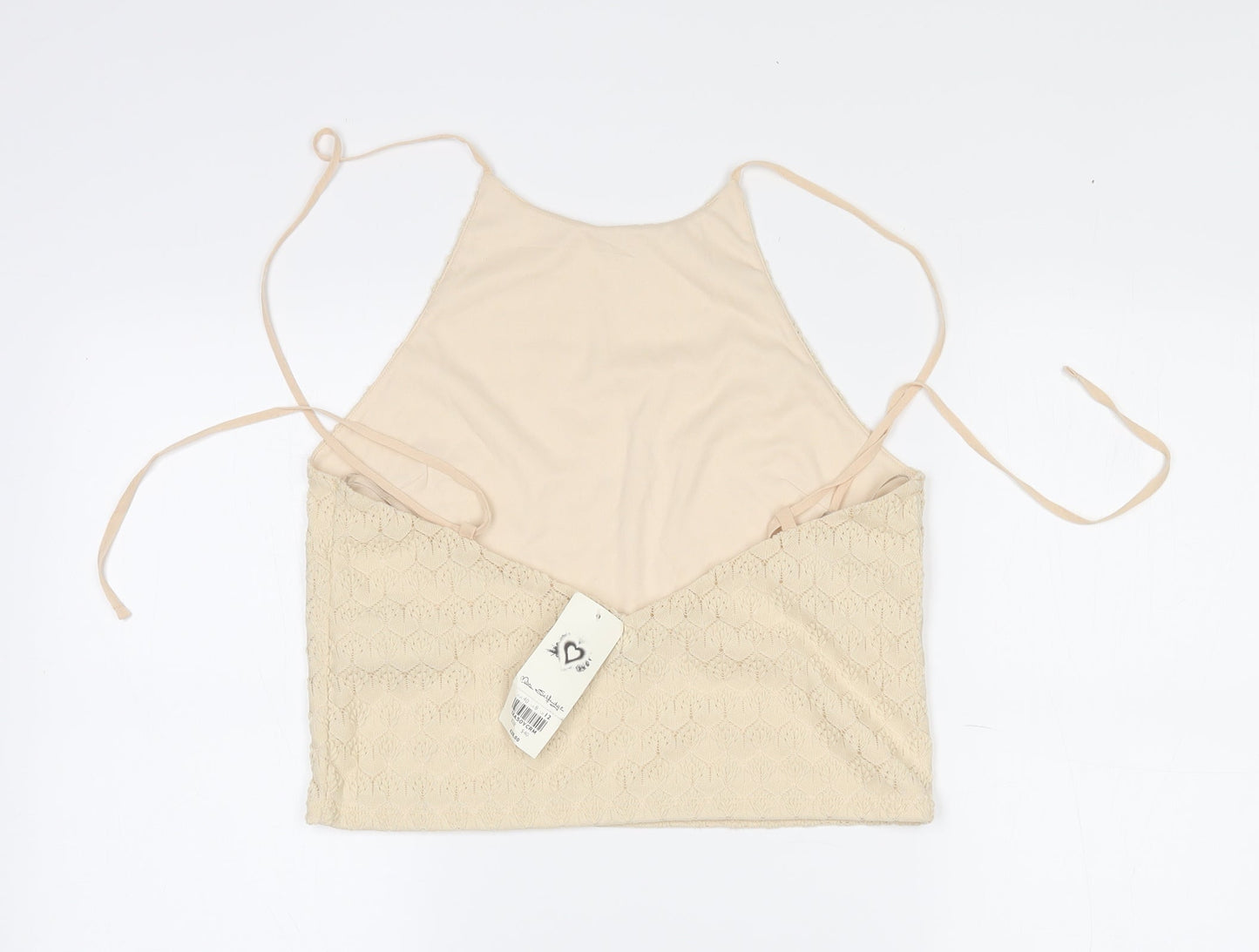 Womens UK Size 12 Miss Selfridge Beige Camisole Tank