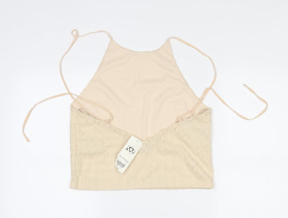 Womens UK Size 12 Miss Selfridge Beige Camisole Tank