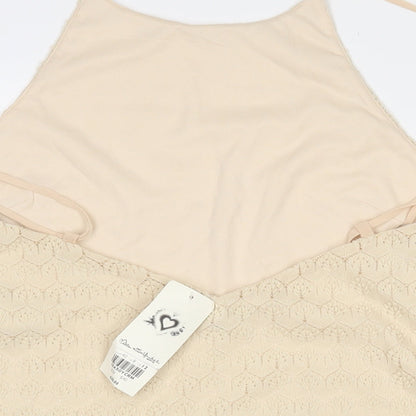 Womens UK Size 12 Miss Selfridge Beige Camisole Tank