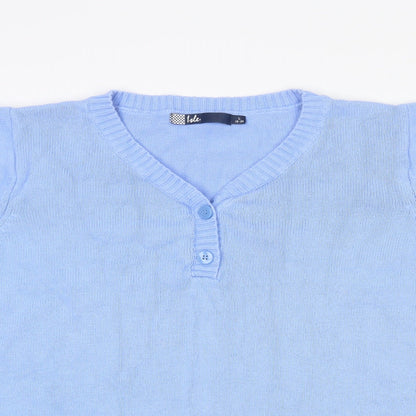 Womens UK Size 18 Isle Blue Pullover Jumper