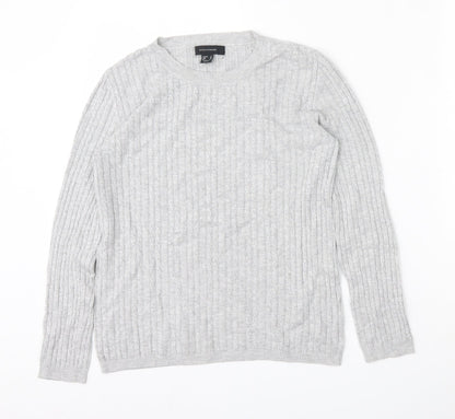 Atmosphere Womens Grey Round Neck  Polyester Pullover Jumper Size 12