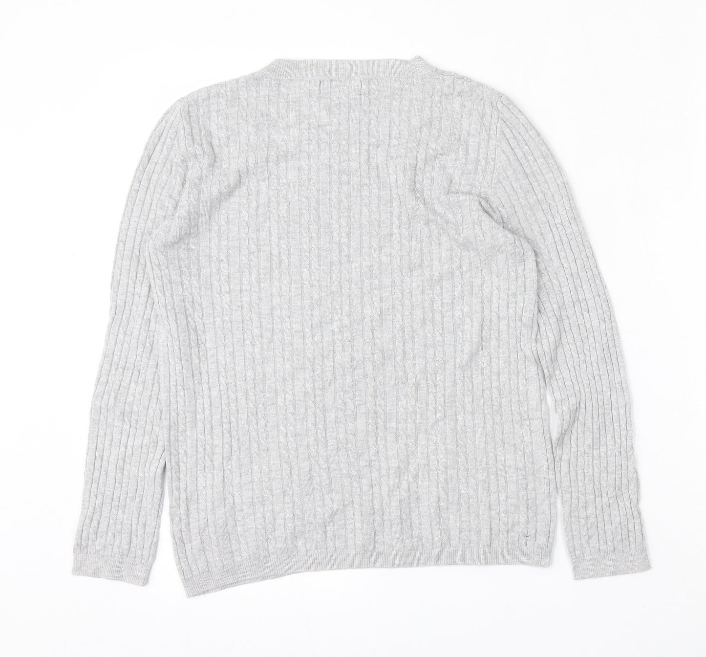 Atmosphere Womens Grey Round Neck  Polyester Pullover Jumper Size 12