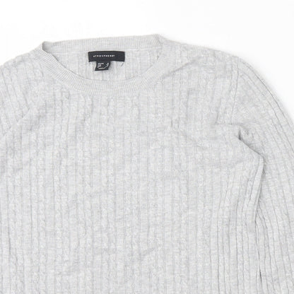 Atmosphere Womens Grey Round Neck  Polyester Pullover Jumper Size 12