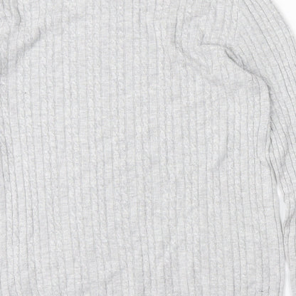 Atmosphere Womens Grey Round Neck  Polyester Pullover Jumper Size 12
