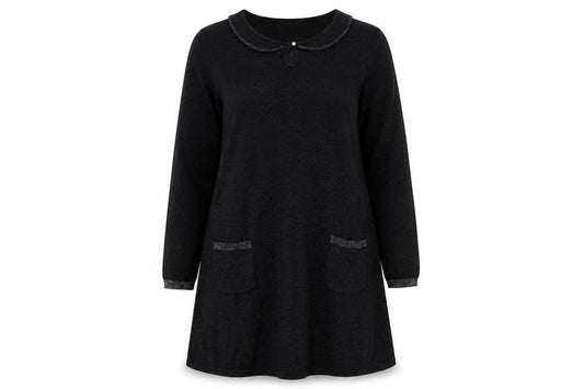 Wallis Womens Black  Acrylic Trapeze & Swing  Size L  Round Neck