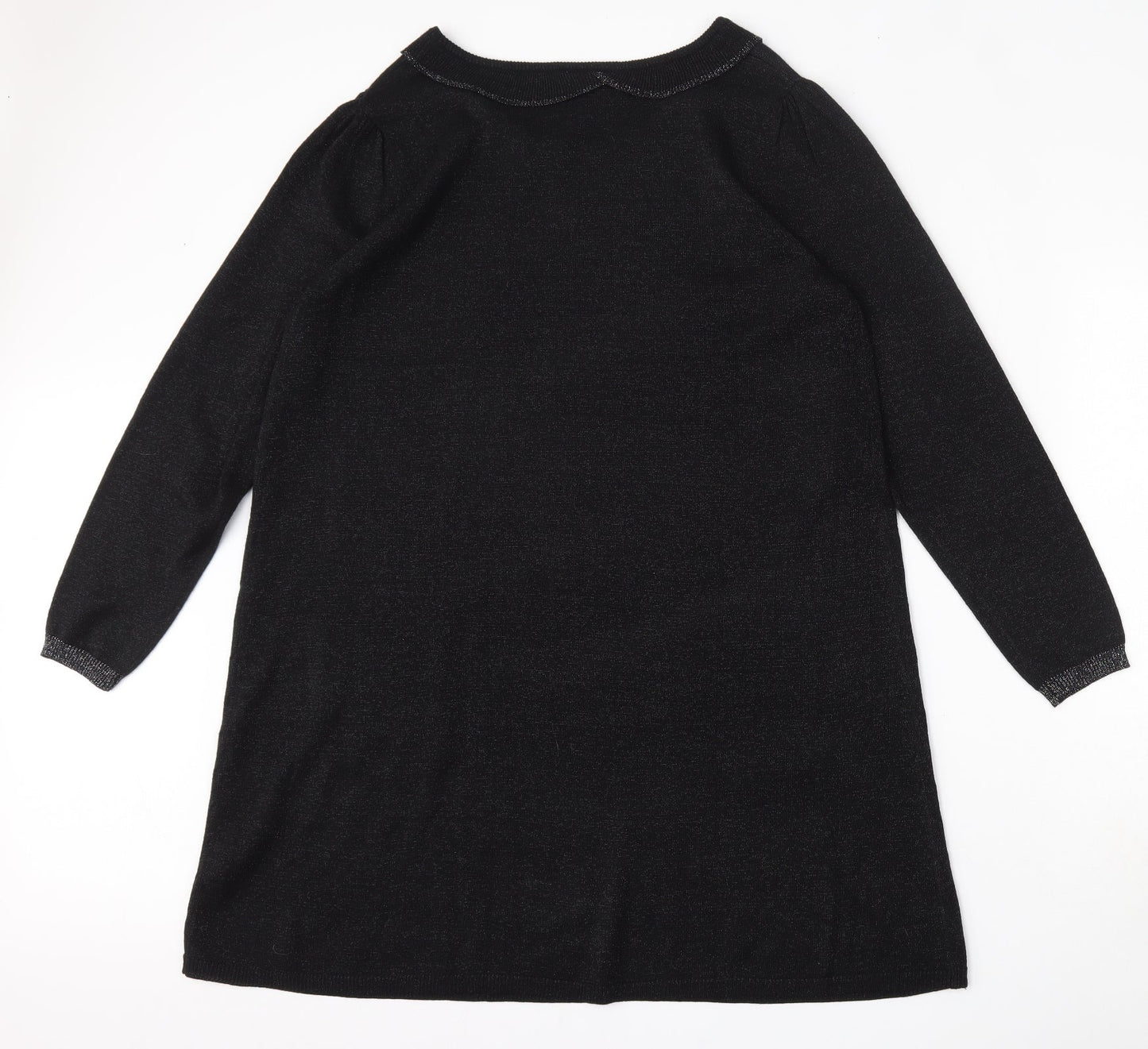 Wallis Womens Black  Acrylic Trapeze & Swing  Size L  Round Neck