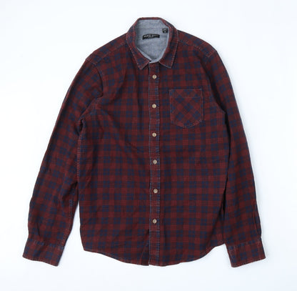 Mens UK Size S Brave Soul Multicoloured  Button-Up Long Sleeve Casual Shirt