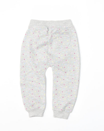 Matalan Boys Grey Geometric Cotton Jogger Trousers Size 12-18 Months
