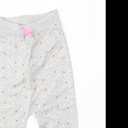 Matalan Boys Grey Geometric Cotton Jogger Trousers Size 12-18 Months