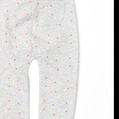 Matalan Boys Grey Geometric Cotton Jogger Trousers Size 12-18 Months