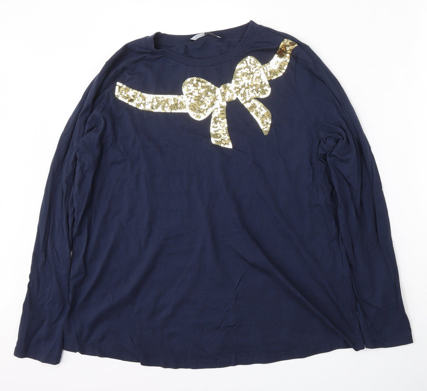 Womens UK Size 18 Very Blue Basic T-Shirt