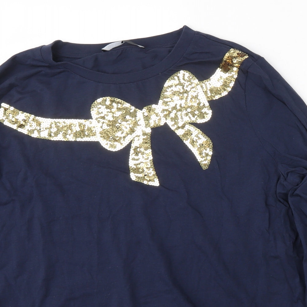 Womens UK Size 18 Very Blue Basic T-Shirt