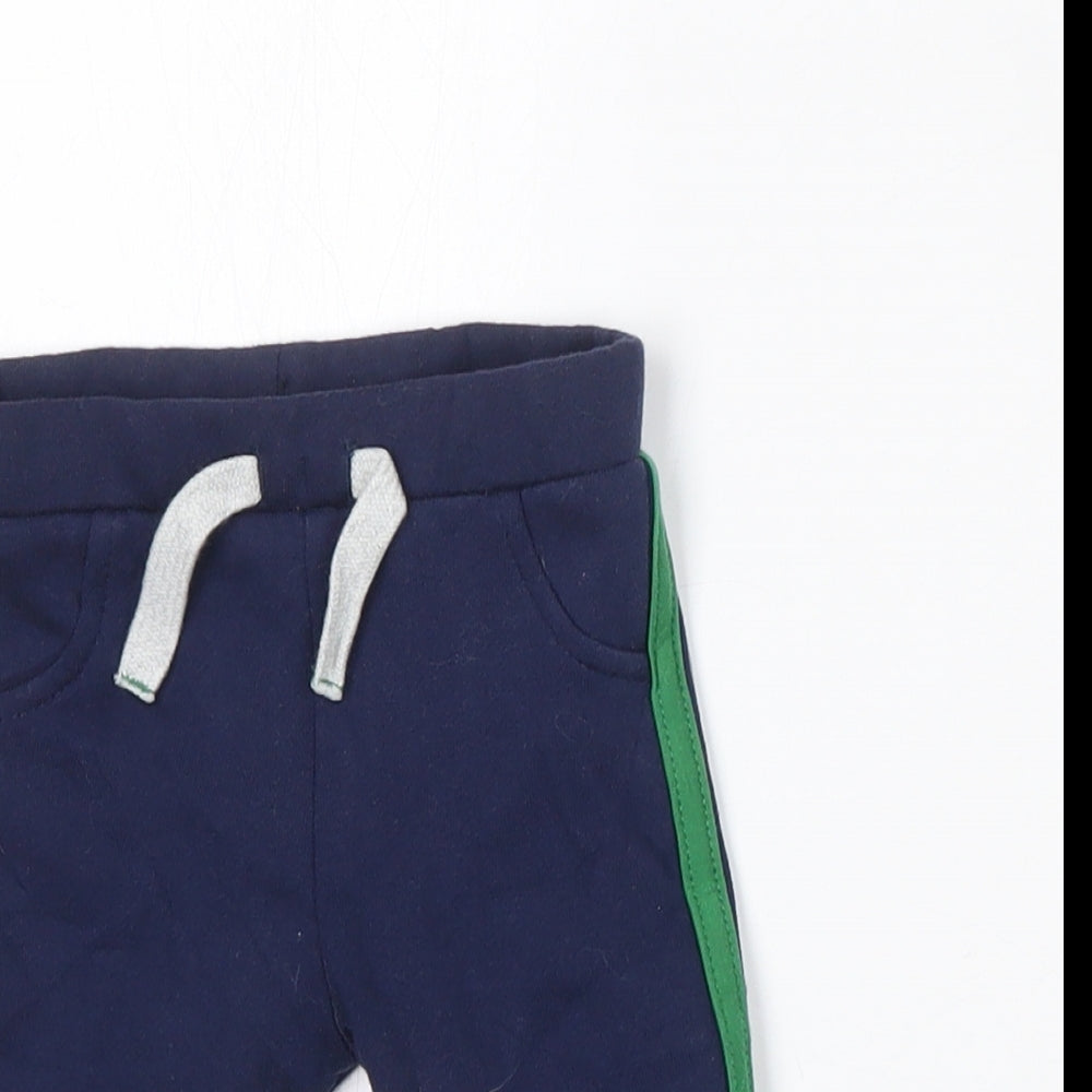 F&F Boys Blue  Cotton Jogger Trousers Size 3-6 Months