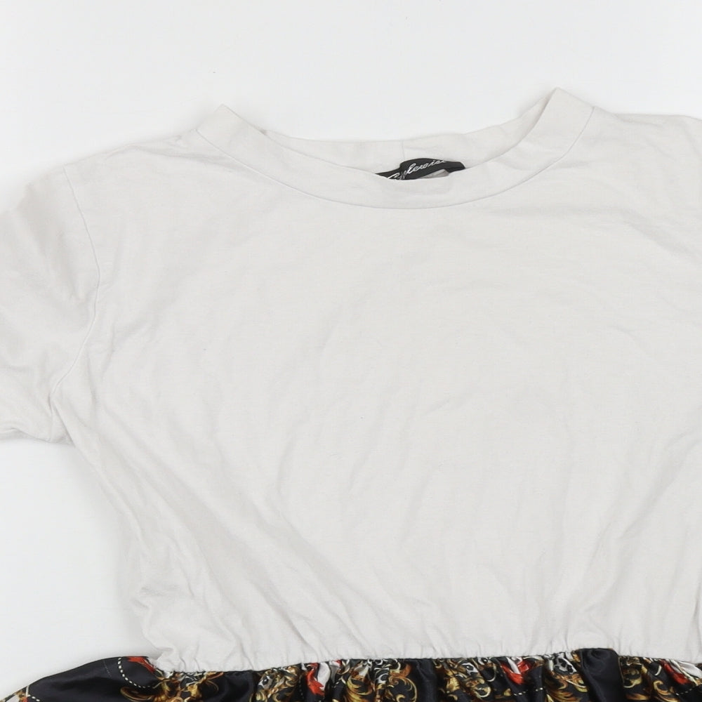 Womens UK Size XS Stylewise Multicoloured Basic T-Shirt