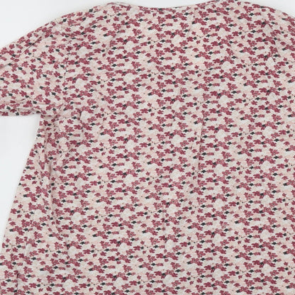 ESMARA Womens Multicoloured Fair Isle Cotton Basic Blouse Size S Scoop Neck