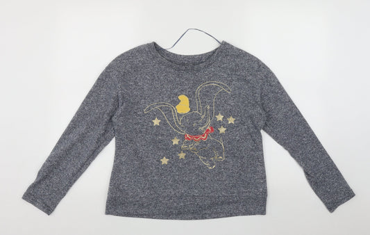 Disney Womens Blue Round Neck  Polyester Pullover Jumper Size S   - Disney Dumbo