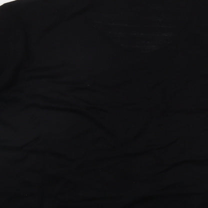 F&F  Mens Black V-Neck  Acrylic Pullover Jumper Size M