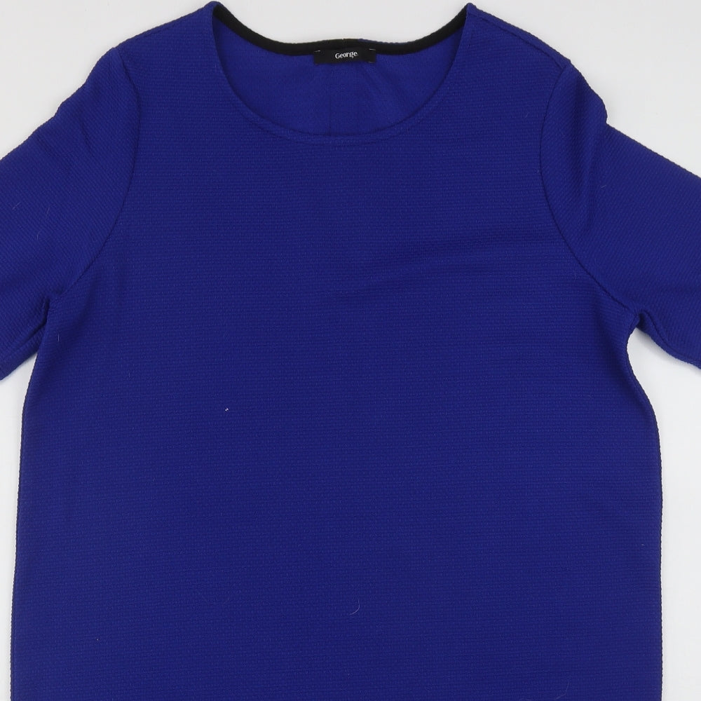 George Womens Blue  Polyester A-Line  Size 12  Round Neck Zip
