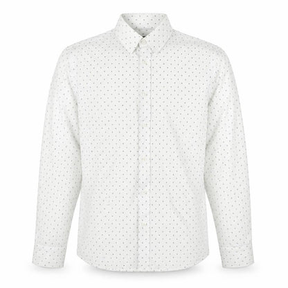 Mens UK Size M River Island White  Button-Up Long Sleeve Casual Shirt