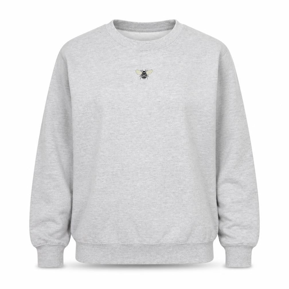 Front view of women’s grey cotton pullover sweatshirt, size L, pullover