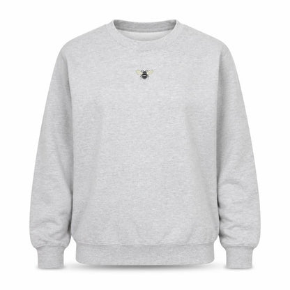 Front view of women’s grey cotton pullover sweatshirt, size L, pullover