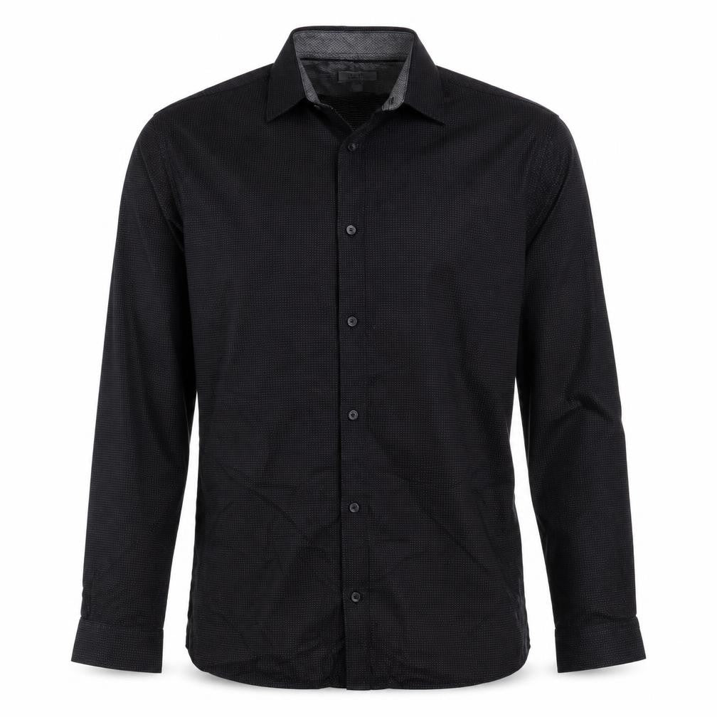 Mens UK Size M NEXT Black  Button-Up Long Sleeve Casual Shirt