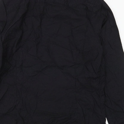 Mens UK Size M NEXT Black  Button-Up Long Sleeve Casual Shirt