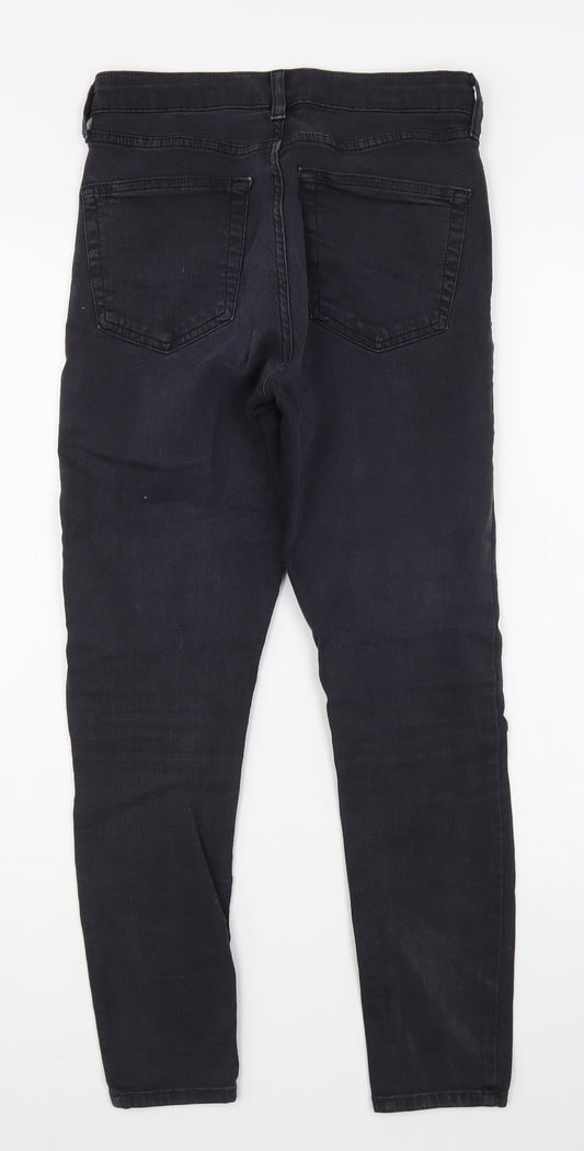 Mens UK Size 28 in Topshop Regular Fit Skinny Black Jeans