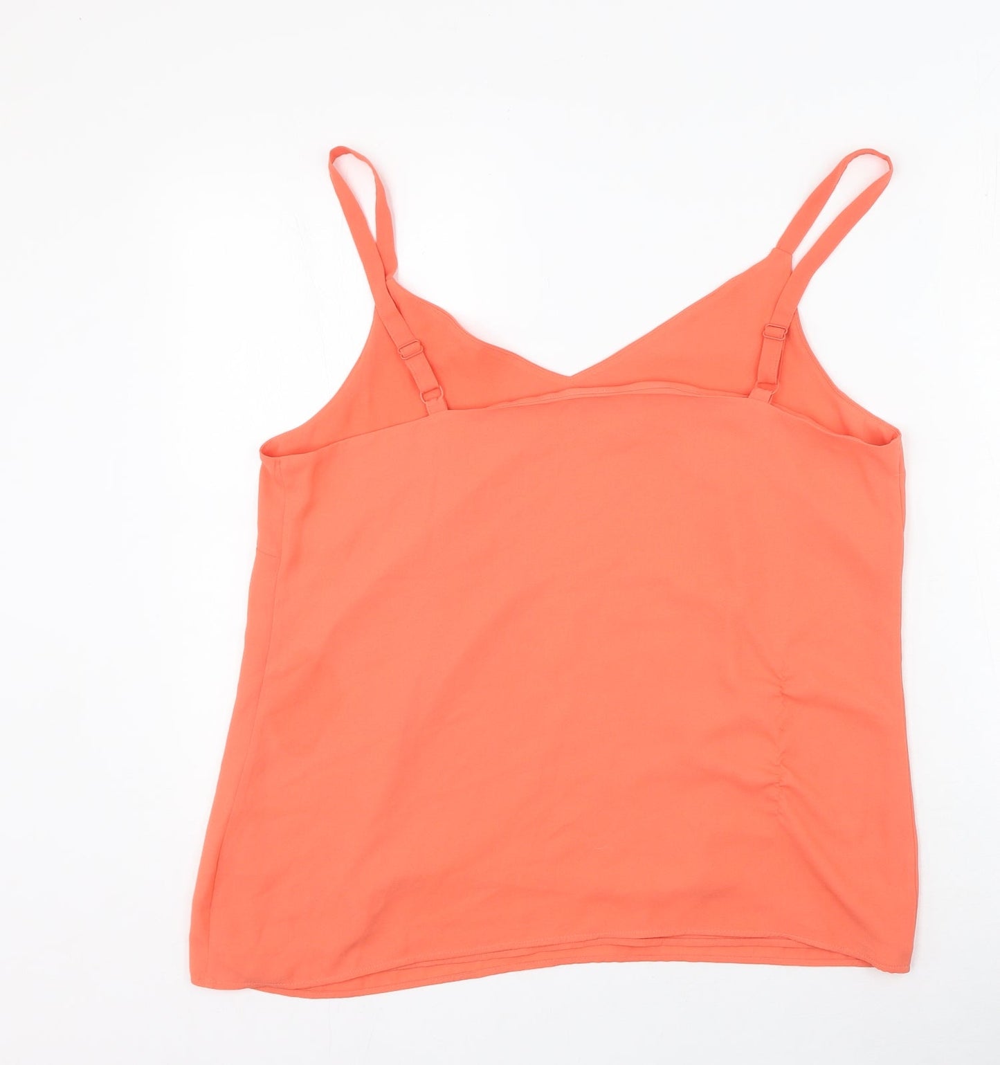 F&F Womens Orange  Polyester Camisole Tank Size 14 Round Neck