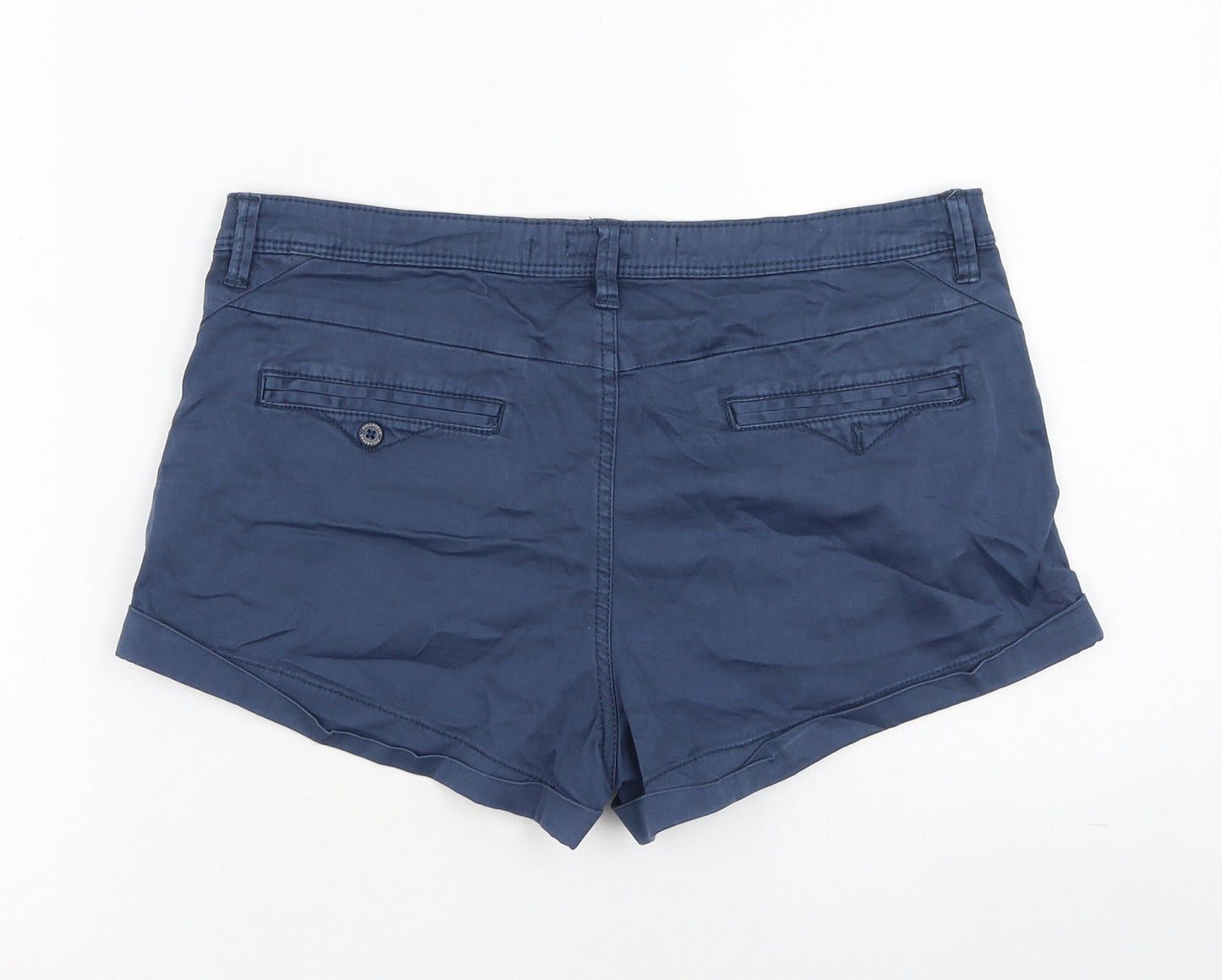 Pull&Bear Womens Blue  Cotton Cargo Shorts Size 36 L4.5 in Regular
