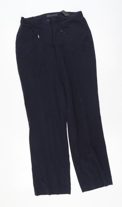 Womens UK Size 8 Marks and Spencer Regular Fit  Blue Trousers