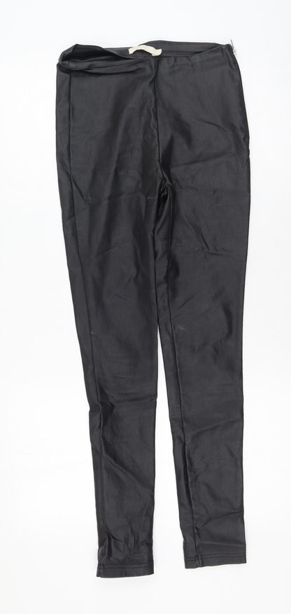Vera & Lucy Womens Black  Polyester Jegging Trousers Size L L21 in Regular