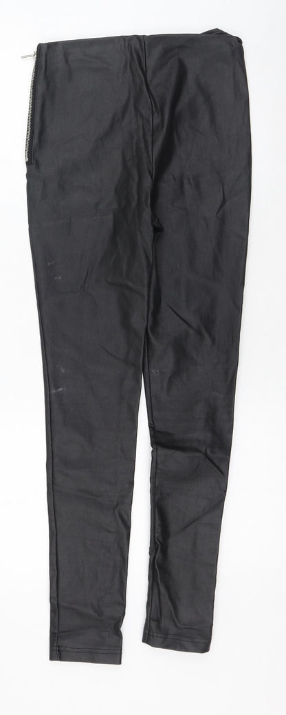 Vera & Lucy Womens Black  Polyester Jegging Trousers Size L L21 in Regular