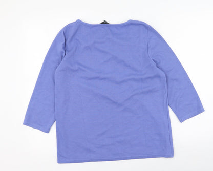 Womens UK Size 16 Love Leisure Purple Pullover Jumper