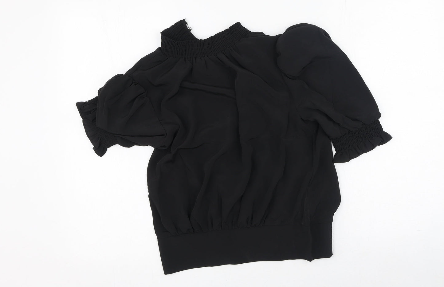 Womens UK Size 8 Dorothy Perkins Black Basic Blouse
