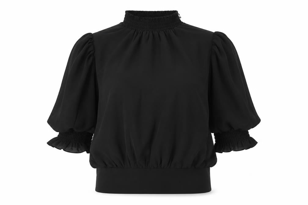 Womens UK Size 8 Dorothy Perkins Black Basic Blouse