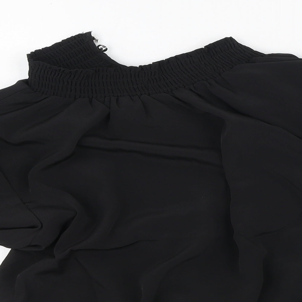 Womens UK Size 8 Dorothy Perkins Black Basic Blouse