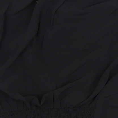 Womens UK Size 8 Dorothy Perkins Black Basic Blouse