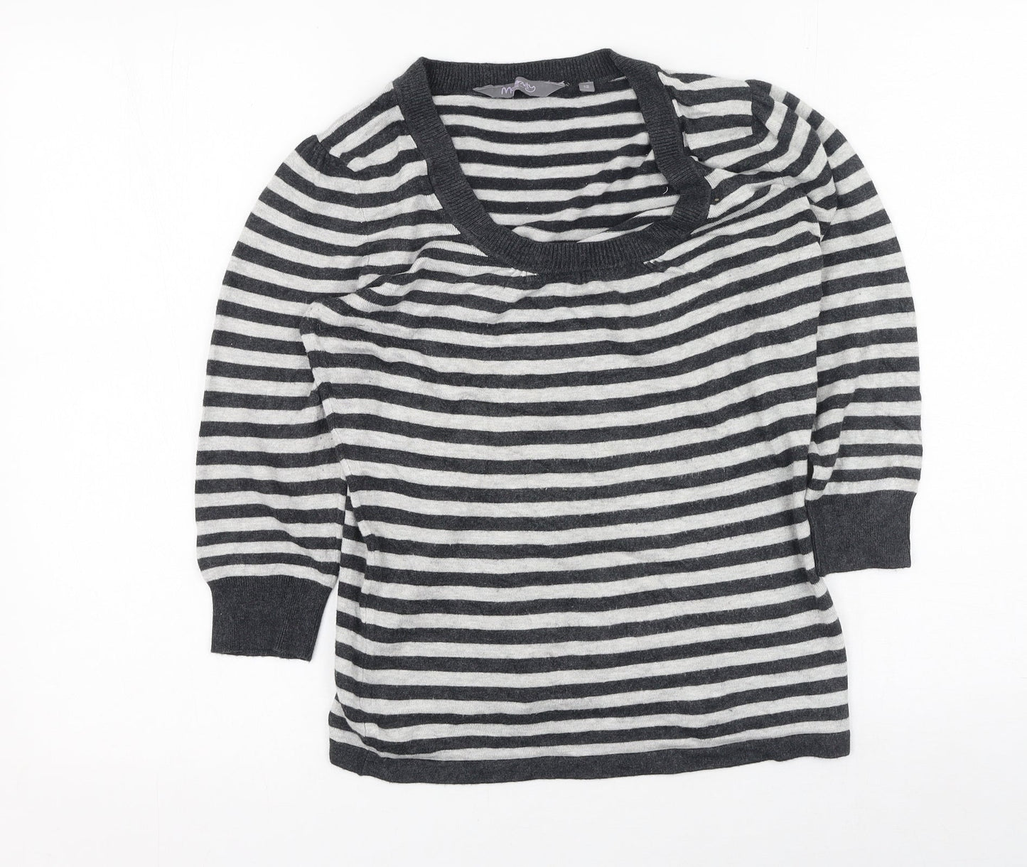 Womens UK Size 12 New Look Grey Basic T-Shirt