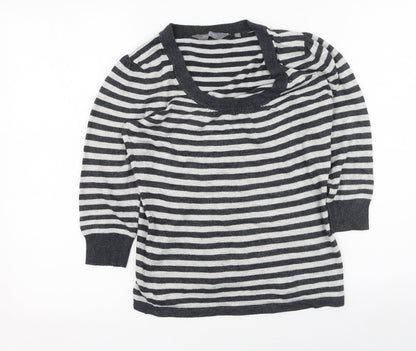 Womens UK Size 12 New Look Grey Basic T-Shirt