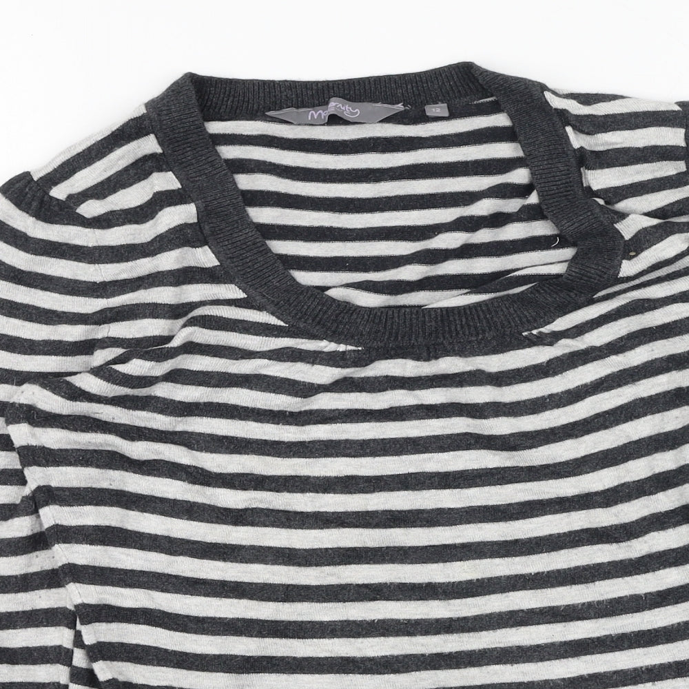 Womens UK Size 12 New Look Grey Basic T-Shirt