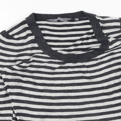Womens UK Size 12 New Look Grey Basic T-Shirt