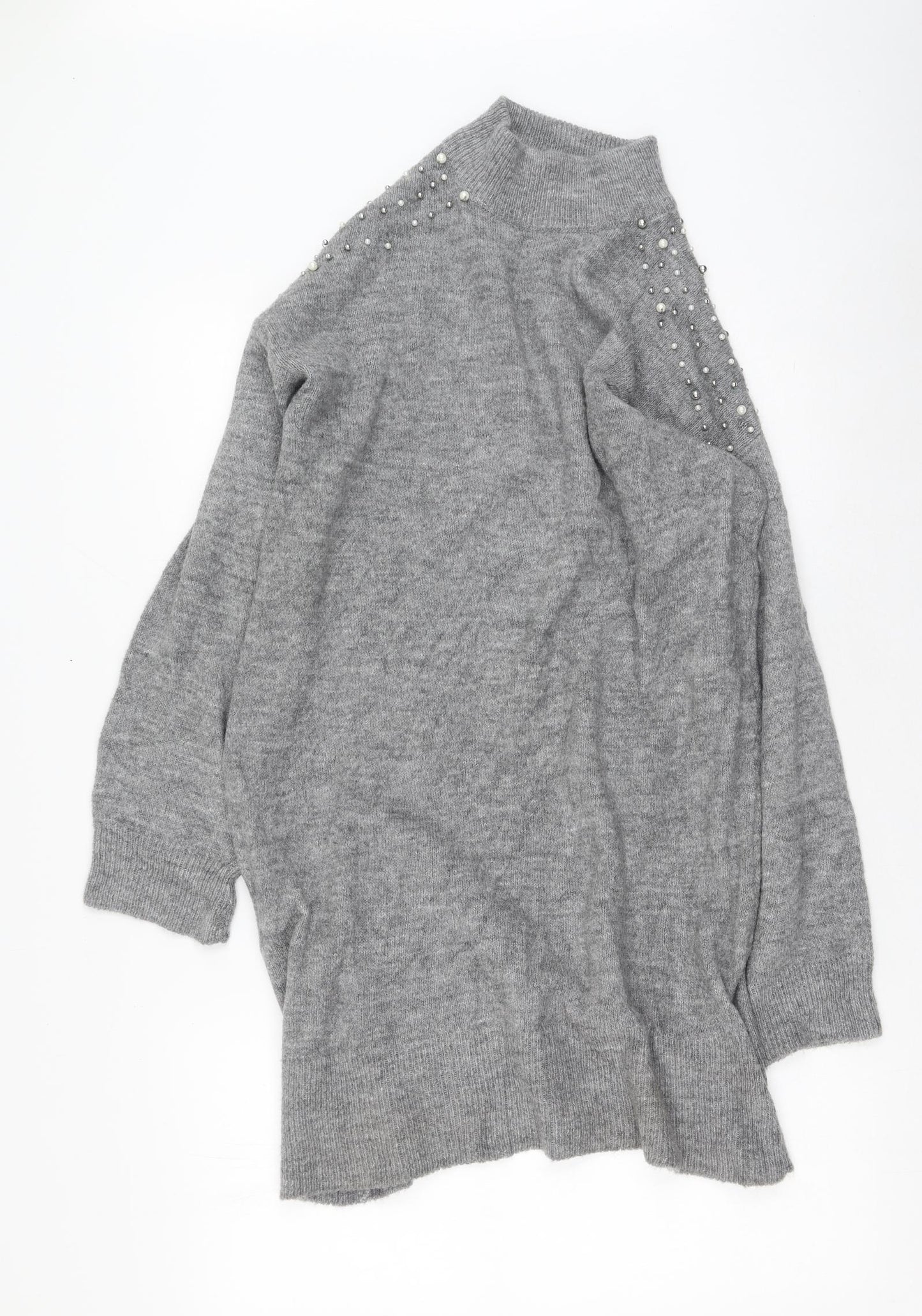 Womens UK Size S Stradivarius Grey Pullover Jumper