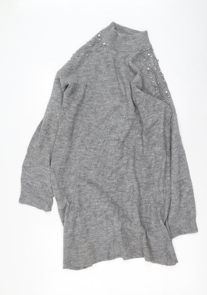 Womens UK Size S Stradivarius Grey Pullover Jumper