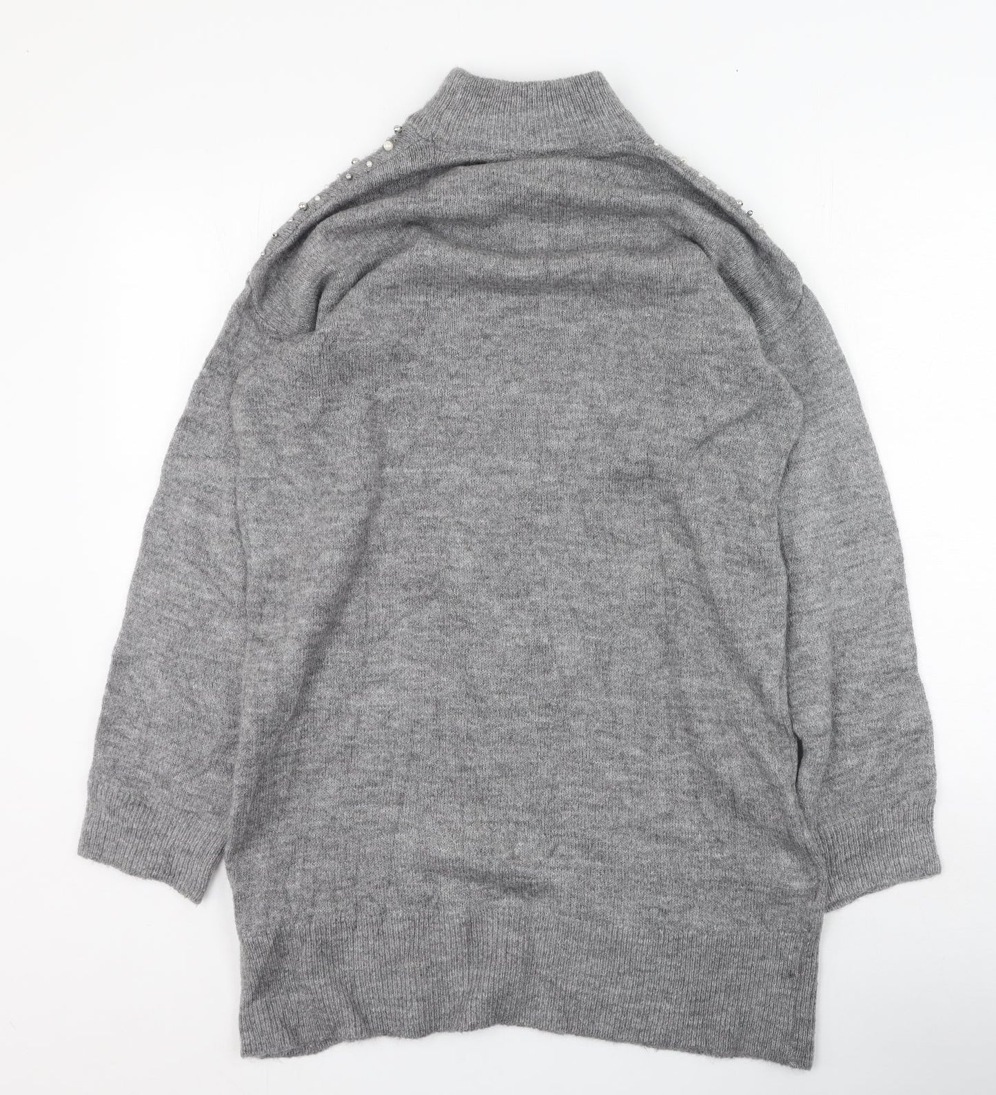 Womens UK Size S Stradivarius Grey Pullover Jumper