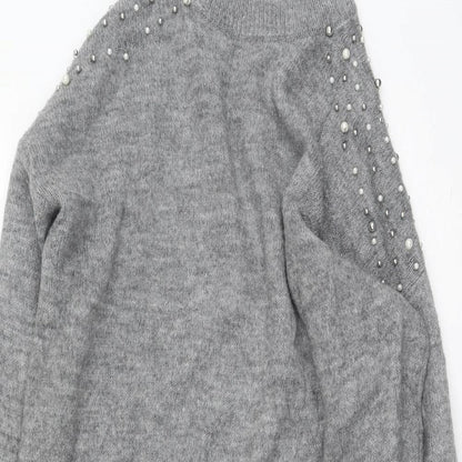 Womens UK Size S Stradivarius Grey Pullover Jumper
