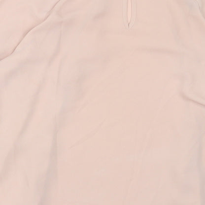 Atmosphere Womens Pink  Polyester Basic Blouse Size 10 Crew Neck