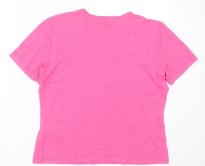 Womens UK Size 10 Gerry Weber Pink Basic T-Shirt